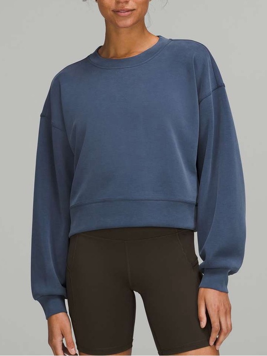 lululemon athletica Tops - Lululemon Perfectly Oversized Cropped Crew *Softstreme
Mineral Blue $118 Retail